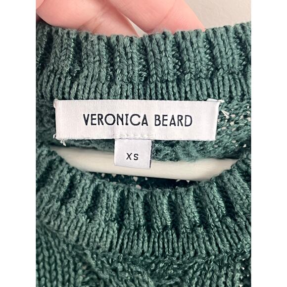 Veronica Beard Jerrel Sleeveless Cable Knit Sweater Tank Green Women's Size XS - Picture 5 of 7